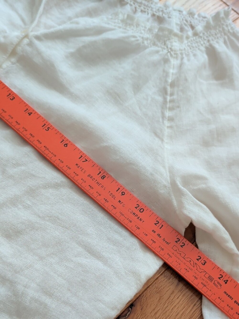 Talbots White Linen Peasant Blouse - Picture 7 of 9